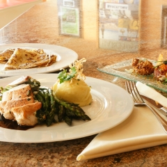 Organic Stuffed Chicken with Fried Oysters